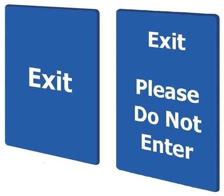TENSABARRIER SIGN-BRAC-0711-250-23-V-S03 EXIT PLEASE DO NOT ENTER BLUE