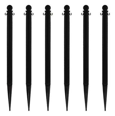 MR. CHAIN 95403-6 GROUND POST BLACK 35INH POLYETHYLENE PK6