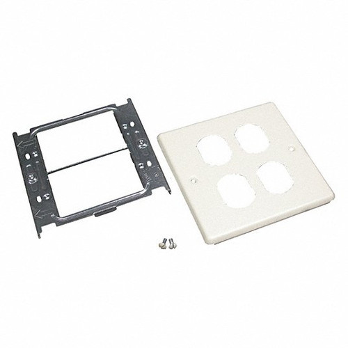 WIREMOLD LEGRAND V4047BB DUPLEX TWO GANG COVER FITTING IVRY STEEL