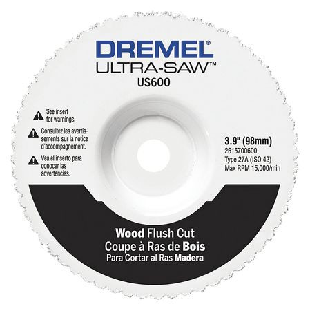 DREMEL US600-01 WHEEL CUT FLUSH WOOD&PLSTC 4IN