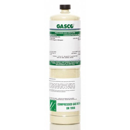 GASCO 34LS-161-3 CALIBRATION GAS 17L 500 PSI