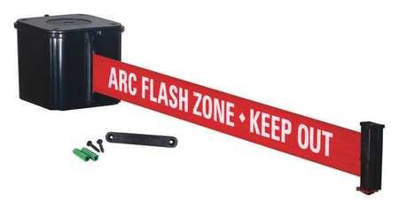 RETRACTA-BELT WM412SB15-ARC-RE RETRACTABLE BELT BARRIER BLACK RED/WHITE