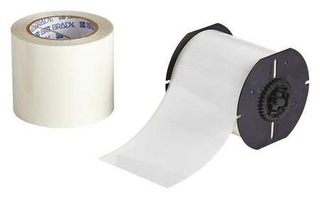 BRADY SPC ABSORBENTS B30C-4000-483WT-KT LABEL TAPE ROLL,WHITE,4 IN. W
