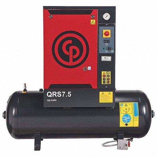CHICAGO PNEUMATIC QRS 7.5 HP-40JE80 ROTARY SCREW AIR COMPRESSOR 7.5HP 3PH