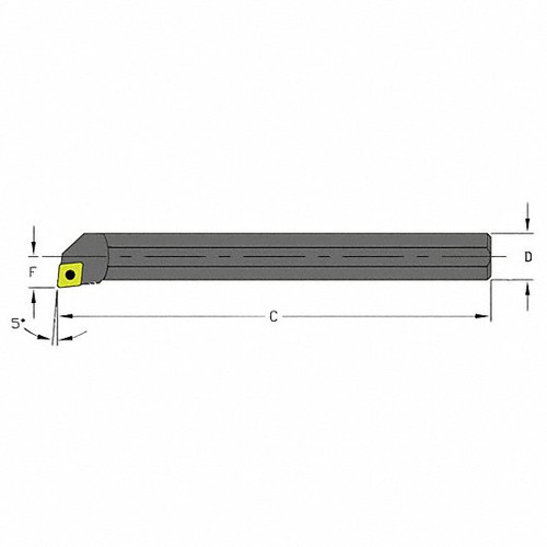 ULTRA-DEX USA A06K SCLPR2 INDEXABLE BORING BAR 0.4600 HSS