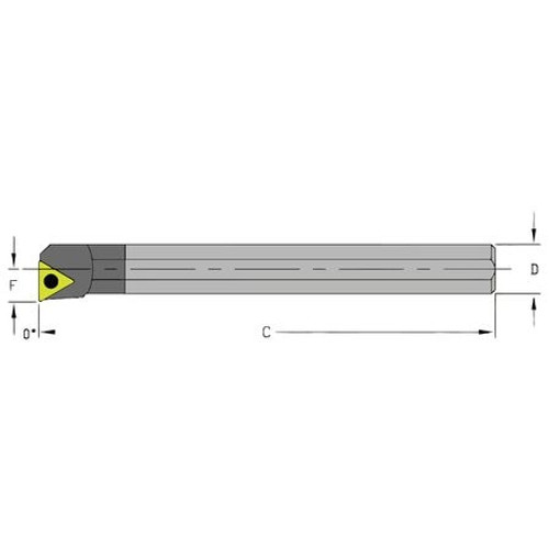 ULTRA-DEX USA E10Q STFPR2 INDEXABLE BORING BAR 0.7600 CARBIDE