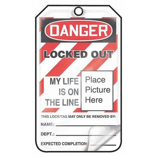 ACCUFORM SIGNS MLT609LPM LOCKOUT TAG 3-1/4 WX5-3/4 H PK5