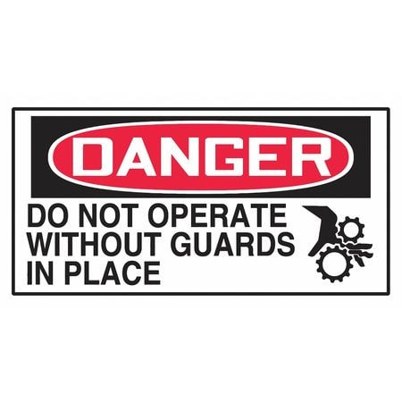 ACCUFORM SIGNS LEQM003VSP DANGER LABEL 1-1/2IN H 3IN W PK10