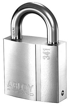 ABLOY PL341/25B-KA KEYED PADLOCK 1IN H U-SHAPE PLATED BRASS