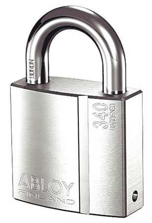 ABLOY PL340/25B-KA KEYED PADLOCK 1 IN H U-SHAPE HRDND BORON