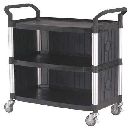 GRAINGER GLOBAL SOURCING 35KT30 UTILITY CART ENCLOSED PANEL BLACK