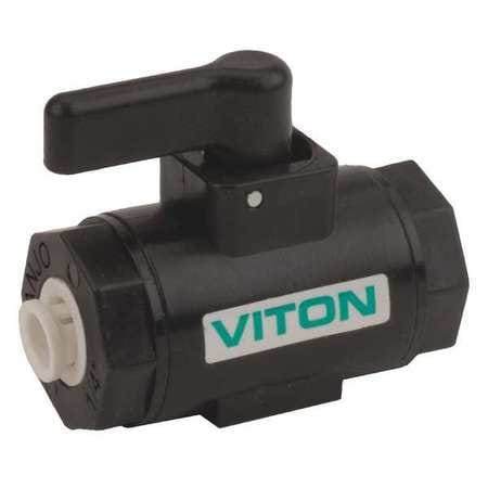 BANJO CORPORATION LVPL025V BALL VALVE POLYPROPYLENE 1/4IN PORT VTON