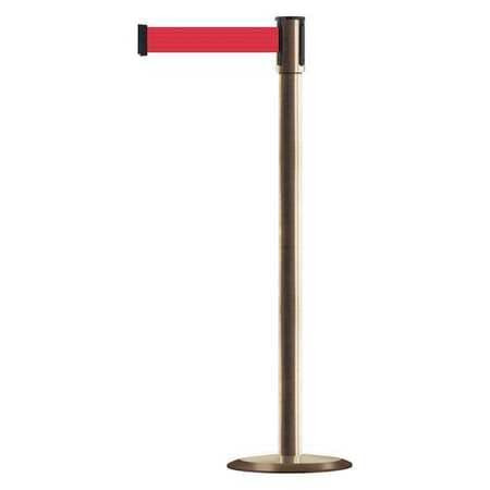 TENSABARRIER 890U-2S-2S-2S-MAX-NO-R5X-C SLIMLINE POST RED SATIN BRASS