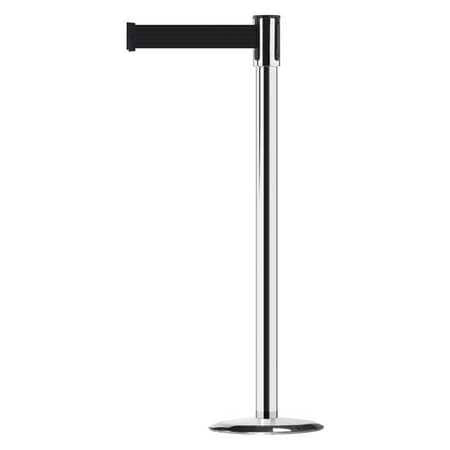 TENSABARRIER 890U-1P-1P-1P-MAX-NO-B9X-C SLIMLINE POST BLACK POLISHED CHROME