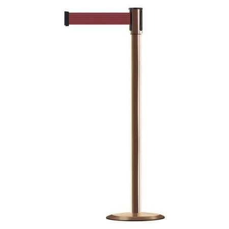 TENSABARRIER 890U-2P-2P-2P-MAX-NO-R7X-C SLIMLINE POST MAROON POLISHED BRASS