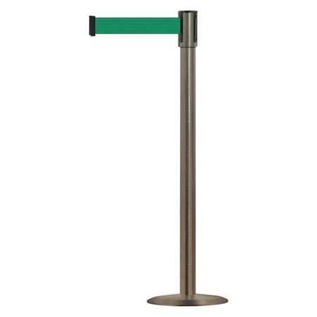 TENSABARRIER 890U-3S-3S-3S-MAX-NO-G6X-C SLIMLINE POST SATIN CHROME GREEN