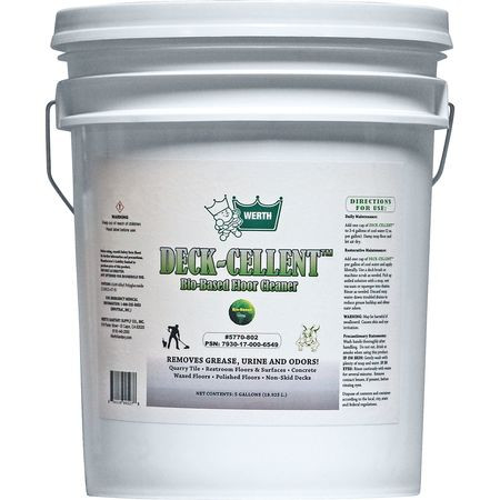 WERTH SANITATION SUPPLY 5770-802 BIO-BASED FLOOR CLEANER 5 GAL PAIL