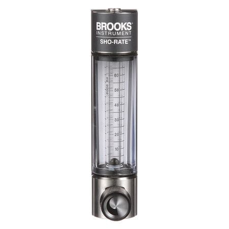 BROOKS 1250AR6081MRSVV FLOWMETER RANGE @ CCM OF AIR 0-10100