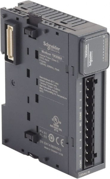SCHNEIDER ELECTRIC TM3DI8A EXT MODULE,TM3,8 INPUTS,0 OUTPUTS,120VAC