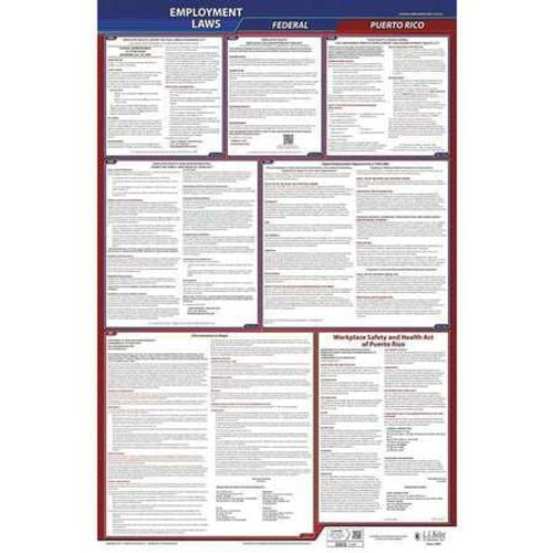 JJ KELLER 300-PR LABORLAW POSTER FED/STA PR ENG 40WX26INH