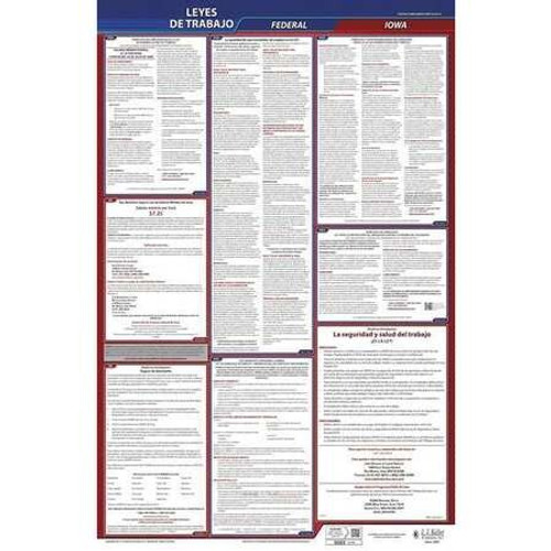 JJ KELLER 400-IA LABOR LAW POSTER FED/STA IA SP 40WX26INH