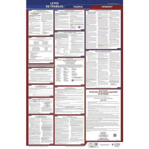 JJ KELLER 400-VT LABOR LAW POSTER FED/STA VT SP 40WX26INH JJ KELLER 400-VT LABOR LAW POSTER FED/STA VT SP 40WX26INH