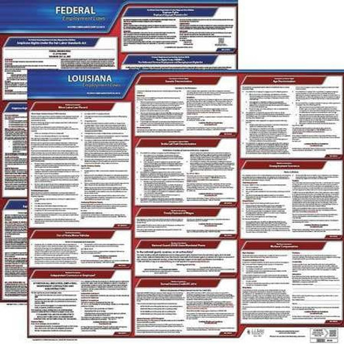 JJ KELLER 100-LA-3 LABORLAW POSTER FED/STA LA ENG 20INH 3YR