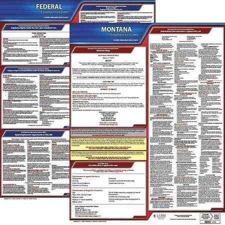 JJ KELLER 100-MT-3 LABORLAW POSTER FED/STA MT ENG 20INH 3YR