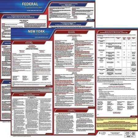 JJ KELLER 100-NY-3 LABORLAW POSTER FED/STA NY ENG 20INH 3YR