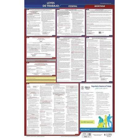JJ KELLER 400-MT LABOR LAW POSTER FED/STA MT SP 40WX26INH