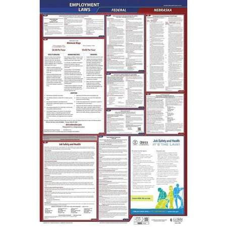 JJ KELLER 300-NE-1 LABORLAW POSTER FED/STA NE ENG 26INH 1YR