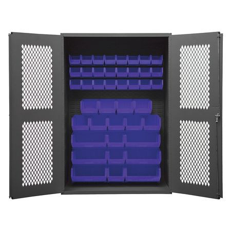 DURHAM MFG CO EMDC-482472-42B-5295 STORAGECABINET VENT 14GA 42BINS BL 24IND