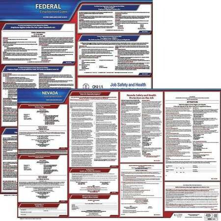 JJ KELLER 100-NV-1 LABORLAW POSTER FED/STA NV ENG 20INH 1YR