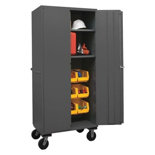 DURHAM MFG CO 2501M-BLP-12-2S-95 BIN CABINET,81"X36"X24",GRAY,12YLWBNS