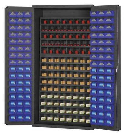 DURHAM MFG CO 3501-DLP-72/40B-96-5295 STORAGECABINET INDUSTRL 14GA 96BINS BLUE