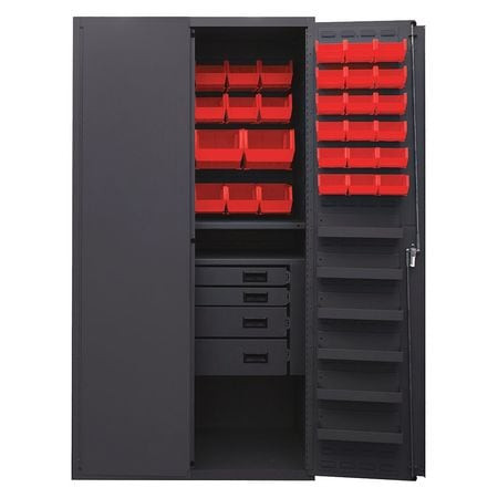 DURHAM MFG CO 3501584RDR-1795 STORAGECABINET IND 14GA 58BINS RED FLUSH
