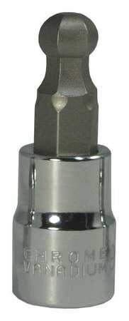 WESTWARD 20XA17 SOCKET BIT 3/8 IN DR 9MM BALL HEX