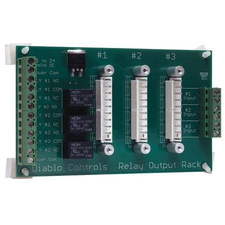 DIABLO CONTROLS INC. RK3-R TRIPLE CARD RACK WITH RELAY