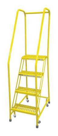 COTTERMAN 1004R1820A1E10B3C2P6 ROLLING LADDER STEEL 70IN. H. YELLOW