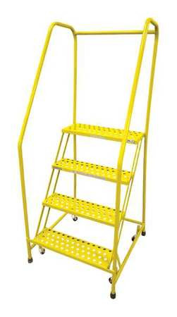 COTTERMAN 1004R2630A6E20B3C2P6 ROLLING LADDER STEEL 70IN. H. YELLOW