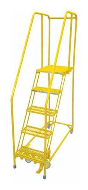 COTTERMAN 1505R2630A1E20B4W4C2P6 ROLLING LADDER STEEL 80IN. H. YELLOW