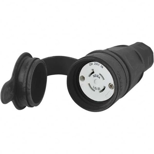 HUBBELL HBL27W75BK 3-PHASE DELTA 250 VAC 20A NEMA L15-20R I