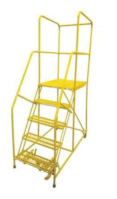 COTTERMAN 1505R2630A1E30B4W4C2P6 ROLLING LADDER STEEL 80IN. H. YELLOW