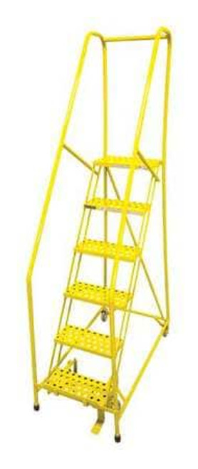 COTTERMAN 1006R1824A6E10B4C2P6 ROLLING LADDER STEEL 90IN. H. YELLOW