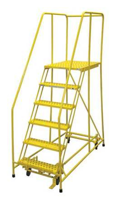 COTTERMAN 1006R2630A1E30B4C2P6 ROLLING LADDER STEEL 90IN. H. YELLOW