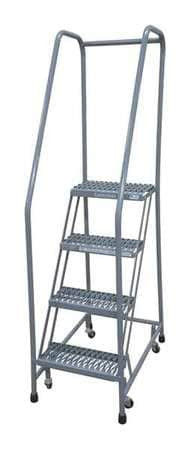 COTTERMAN 1504R1820A1E10B3C1P6 ROLLING LADDER STEEL 70IN. H. GRAY