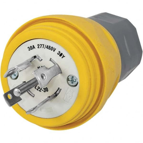 HUBBELL HBL28W82 3-PHASE WYE 277/480 VAC 30A NEMA L22-30P