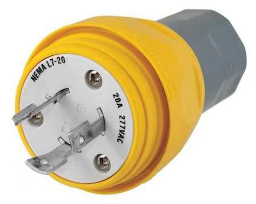 HUBBELL HBL26W49 277 VAC 20A NEMA L7-20P INDUSTRIAL TWIST