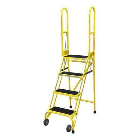 COTTERMAN SAS4A2E10C2P6 ROLLING LADDER STEEL 70IN. H. YELLOW