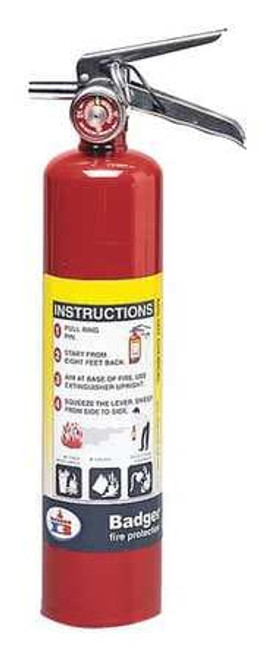 BADGER B250M FIRE EXTINGUISHER PLATED BRASS 2.5LB.